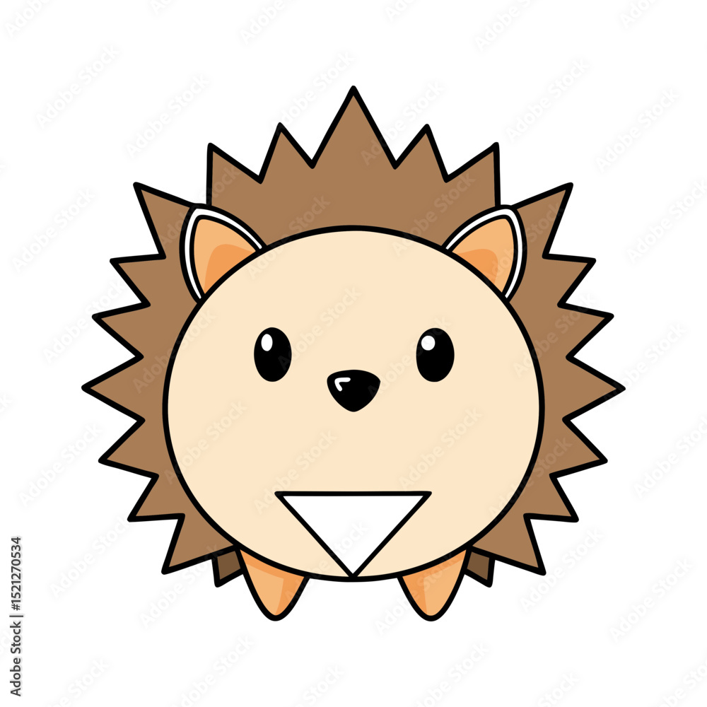 Adorable cartoon hedgehog illustration cute animal design Adorable cartoon hedgehog illustration cute animal design
