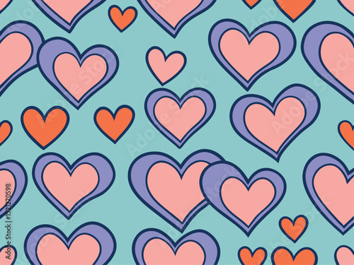 Seamless heart pattern for love and Valentine's Day decoration