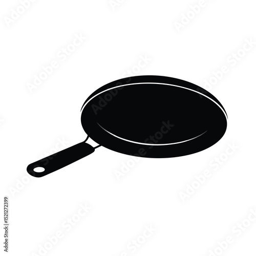 Fry pan vector silhouette illustration 6 | Premium Vector