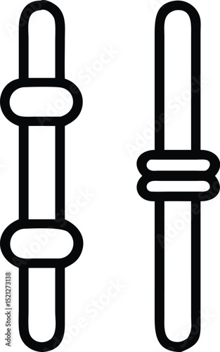 Adjustments sliders settings control panel icon vector illustration graphic design element