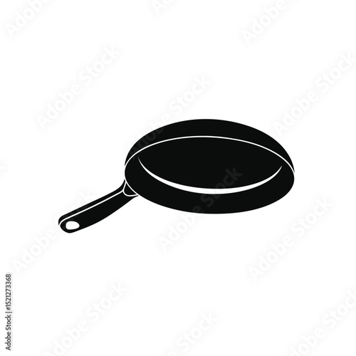 Fry pan vector silhouette illustration 6 | Premium Vector