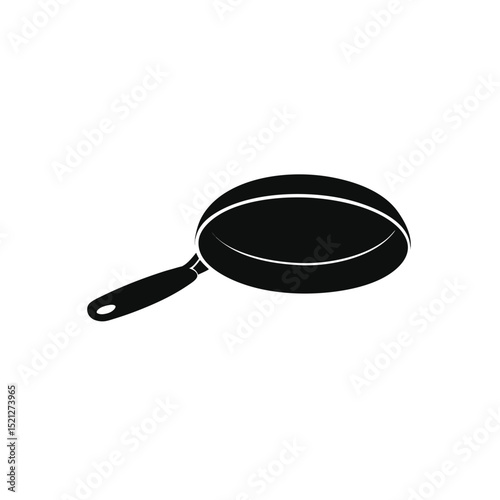 Fry pan vector silhouette illustration 6 | Premium Vector