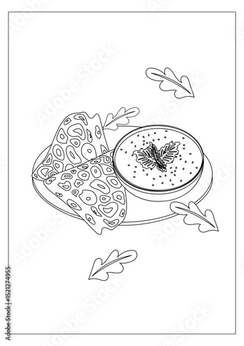 A drawing ready to be painted