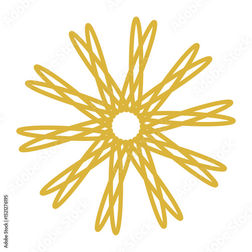 Golden Radial Starburst Design
