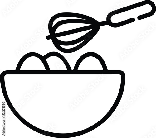 Bowl of ingredients with whisk for cooking baking food preparation recipe kitchen utensil