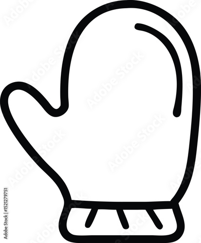 Download winter glove icon vector illustration for cold weather apparel and fashion accessory design