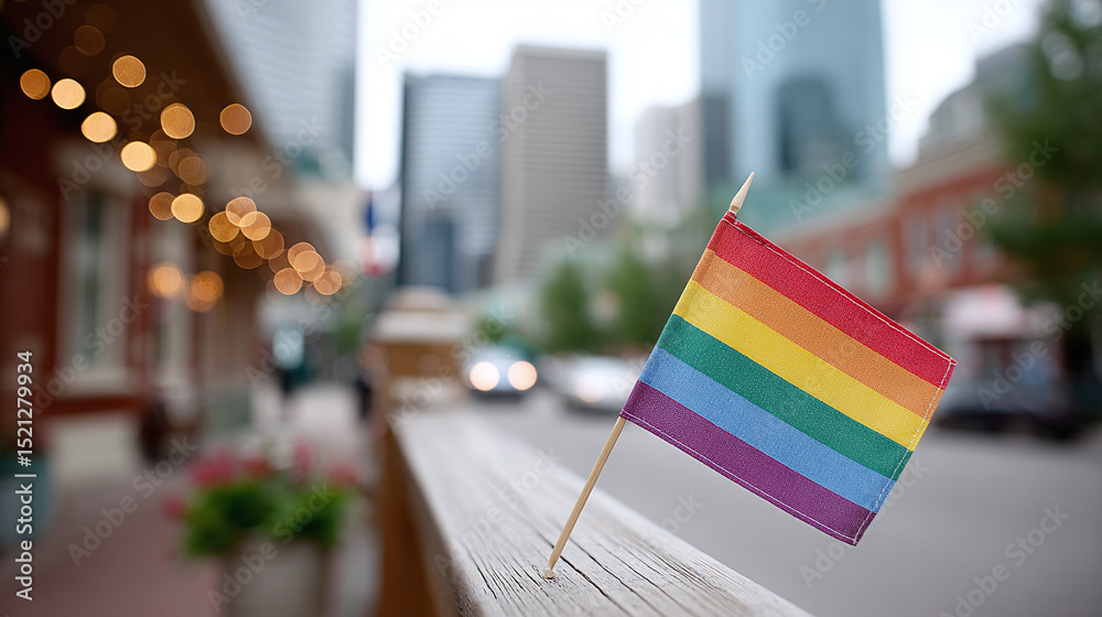 Fototapeta premium rainbow pride flag on a simple background.