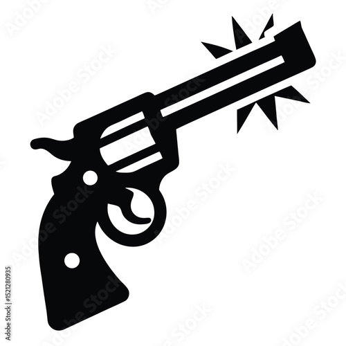 Revolver Gun vector silhouette  Premium AI-generated vector