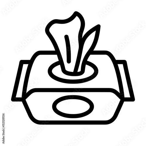 Wet wipes outline icon