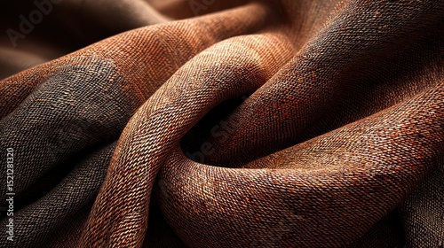 rough woven jute texture with countryside in warm summer haze