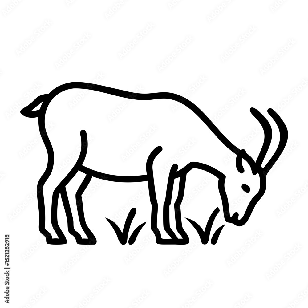 Obraz premium Goat Icon Illustration Vector