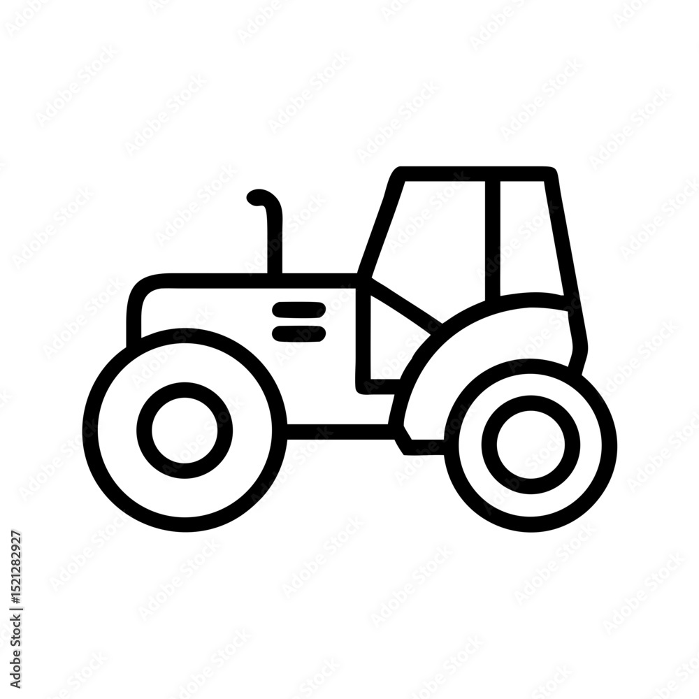 Tractor Icon Illustration Vector Tractor Icon Illustration Vector