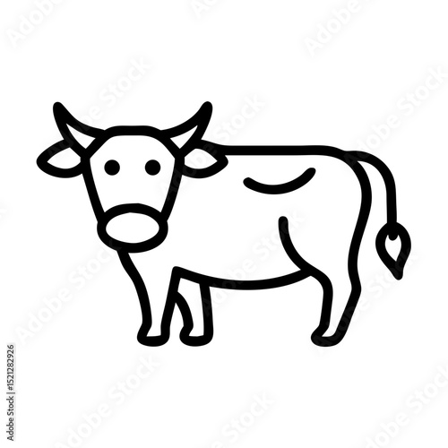 Cow Icon Illustration Vector