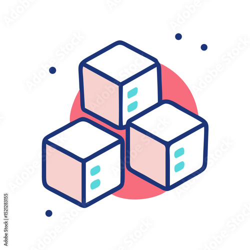 Fat Body, Diet, Junk Food & Fitness Icon Illustration Vector