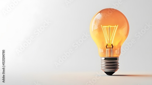 Light bulb glowing idea concept bright energy innovation inspiration solution creativity power illumination