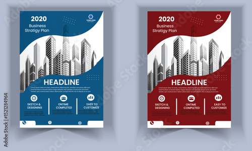 A Professional and modern marketing business flyer template designed for corporate use. Suitable for promoting company services, business events, or marketing campaigns. AI Format, CMYK Color Code