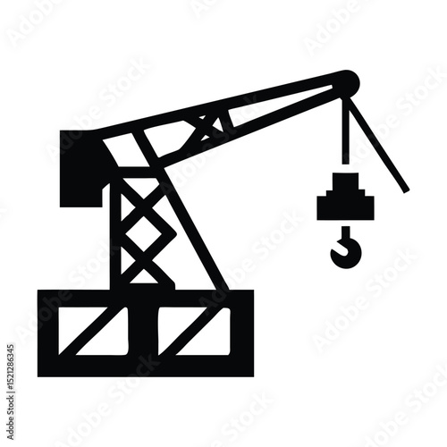 crane hook vector