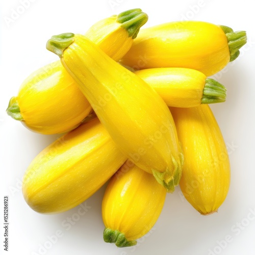 Yellow squash isolated on clean white background