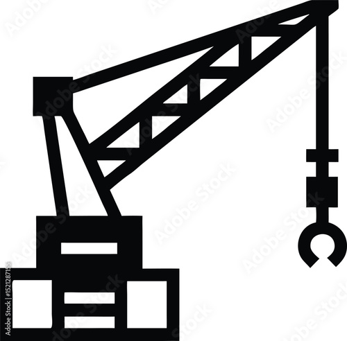 silhouette of a crane