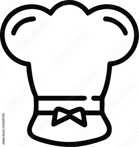 Chef hat vector icon illustration for cooking culinary and baking concept design element art