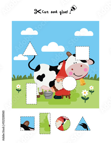 Cute Cow and Gnome Shape Matching