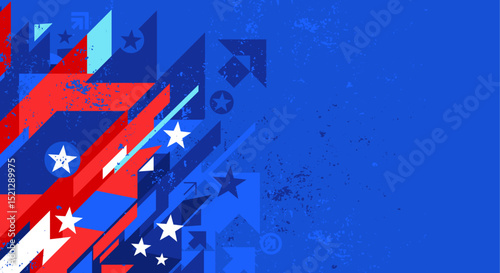 USA Patriotic Abstract Modern Grunge Distressed 
Vector American Flag Background, Blue, Web Banner 
for 4th of july, Labor day, Memorial day, Veterans day, Christmas, New Year, Holiday, Business, Sale