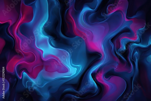 A vibrant abstract background with fluid gradient swirls in blue and pink tones
