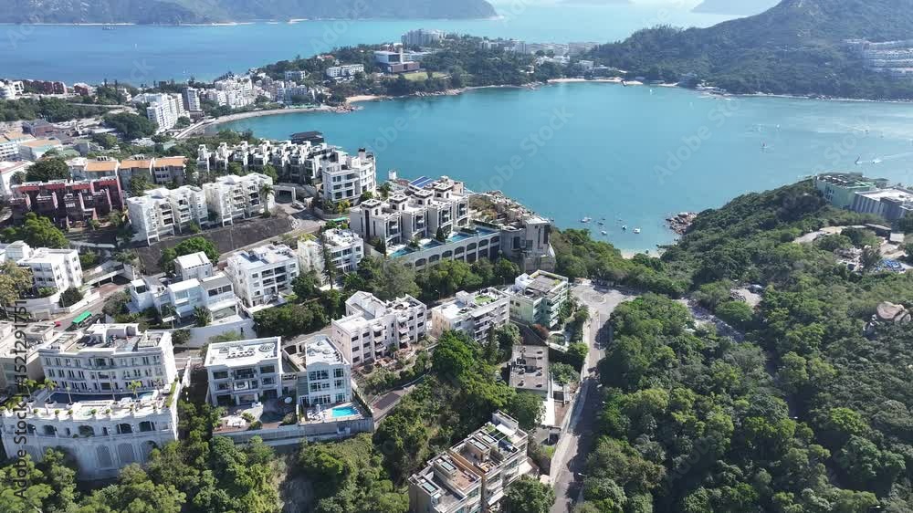 Skyview of Stanley Chung Hom Kok, a charming seaside town in Hong Kong near Repulse Bay Tai Tam , features luxury hillside villas, scenic beaches and a relaxed atmosphere for vacation and vibrant life Skyview of Stanley Chung Hom Kok, a charming seaside town in Hong Kong near Repulse Bay Tai Tam , features luxury hillside villas, scenic beaches and a relaxed atmosphere for vacation and vibrant life
