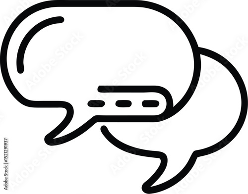 Illustration of speech bubbles for communication dialogue and conversation design element vector