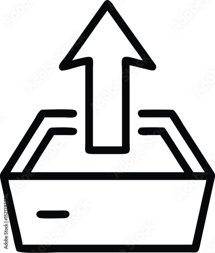 Upload icon vector graphic download arrow symbol for website design and mobile application use