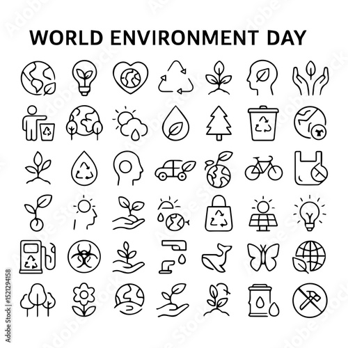World Environment Day  Celebrating Sustainability Through Eco-Friendly Icons