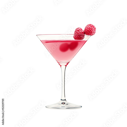 Raspberry cocktail in a glass