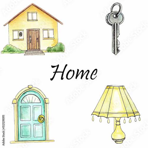 Home Concept Watercolour Set