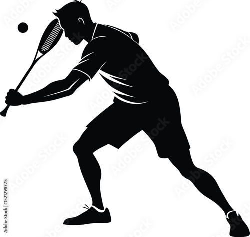 Sports vector silhouettes: A dynamic collection featuring  a tennis player, a soccer player, and other athletic figures in action