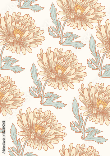 pastel vintage floral pattern