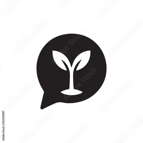 AgroCue icon silhouette vector with white background