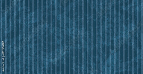 Rusty blue cargo container, panoramic dark background - Vector illustration