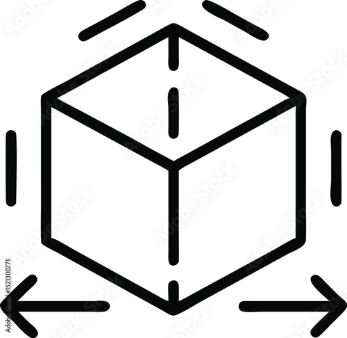3d modeling cube dimension icon vector illustration for graphic design and dimensional drawing
