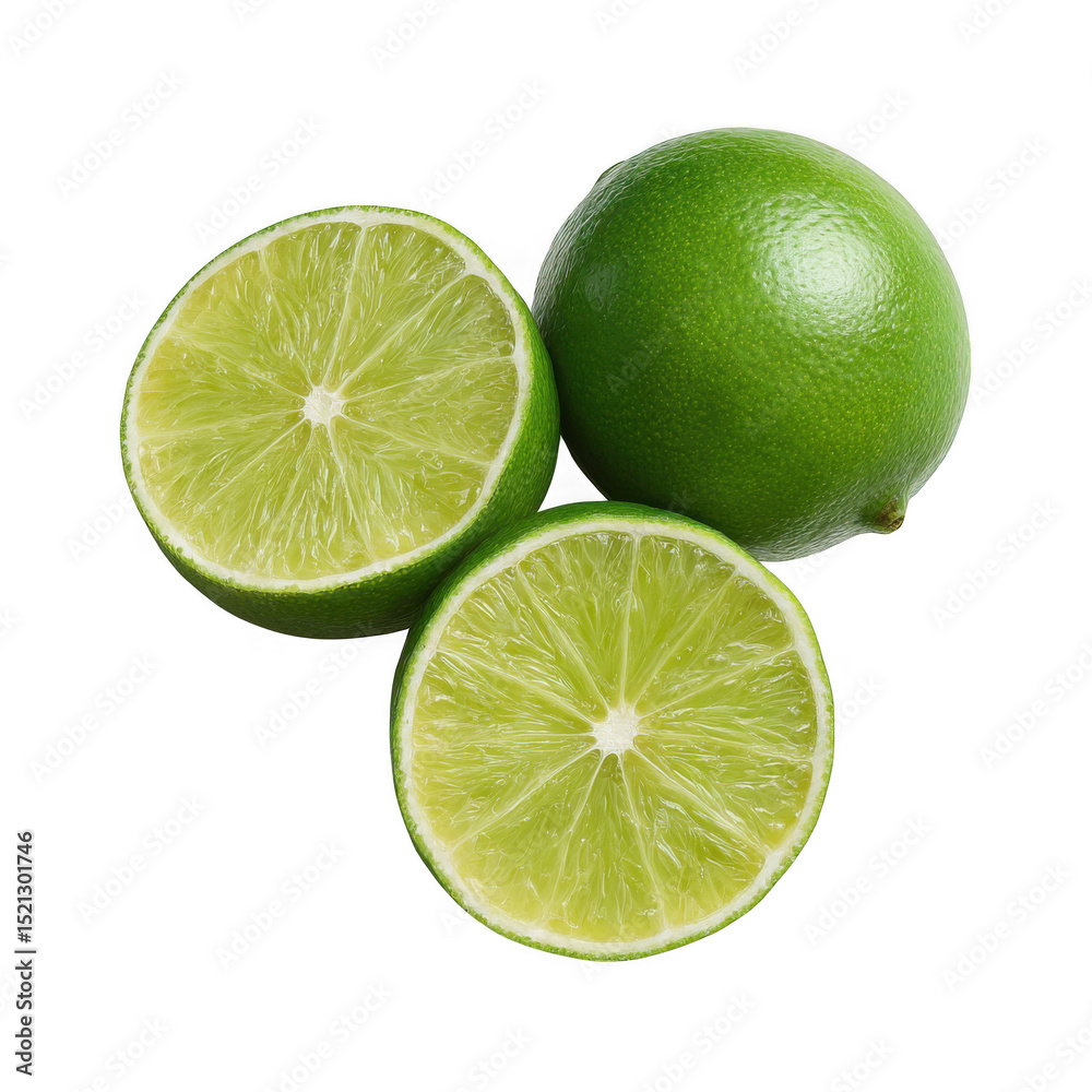 Fresh limes isolated on white background Fresh limes isolated on white background