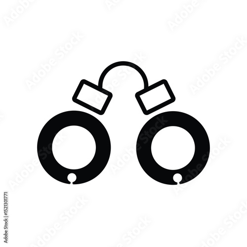 Handcuffs logo icon illustration flat