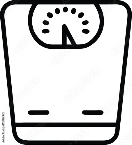 Weight scale vector icon for health and fitness tracking and body measurement illustration design