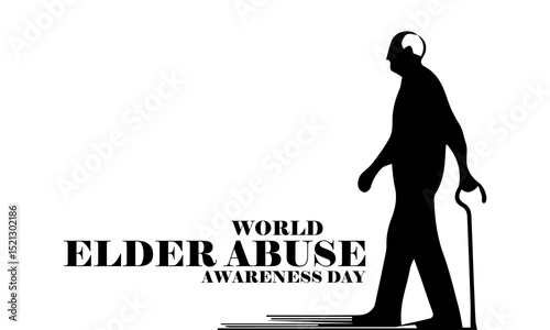 illustration world elder abuse awareness day logo icon, vector graphic of world elder abuse awareness day with white background