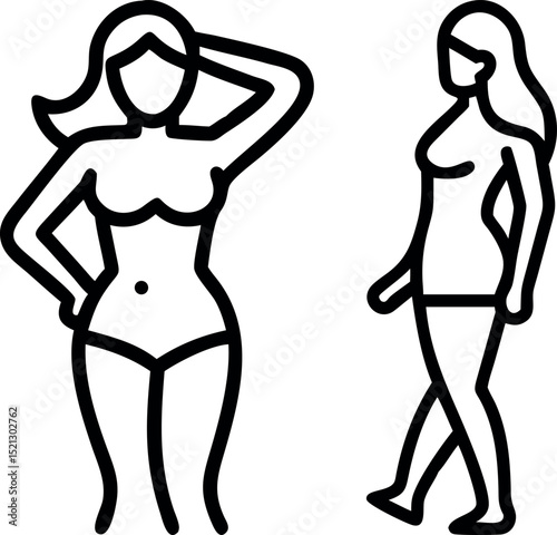 Beach Relaxation – Summer Woman Silhouette