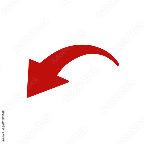 Red pointing down arrow