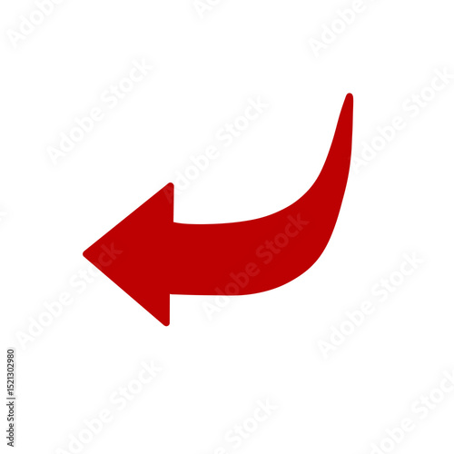 Red curved arrow