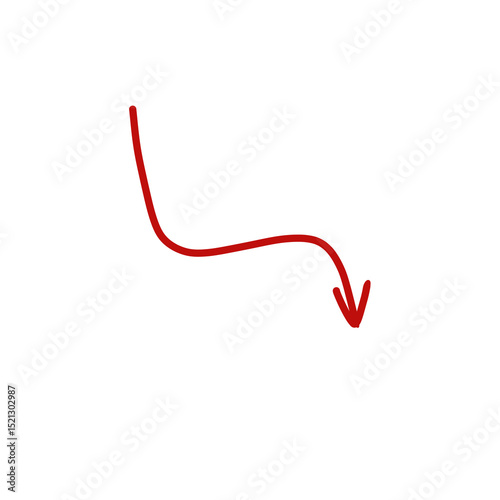 Curved arrow down