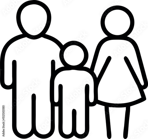 Family Silhouette icon vector art