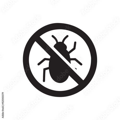 PestAway icon silhouette vector with white background