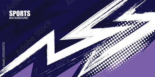 Abstract purple sporty background with grunge effect photo