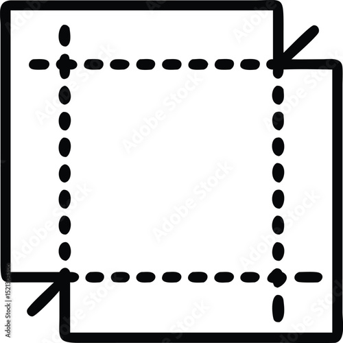 Crop image resize icon vector illustration for graphic design and website development use cases